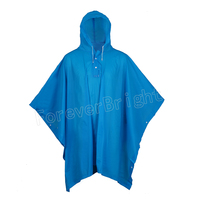 Imperméable unisexe pour adultes en polyester imperméable bleu, poncho de pluie surdimensionné pour la randonnée, le camping et les activités de plein air