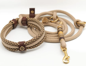 Correa de Nailon Táctica Manos Libres para Perros, Color Verde Oscuro, Superventas, <span class=keywords><strong>Collar</strong></span> para Perro con Correa de Nailon y Correa para Perro Envuelta en Cuero con Logotipo - Product Image 6