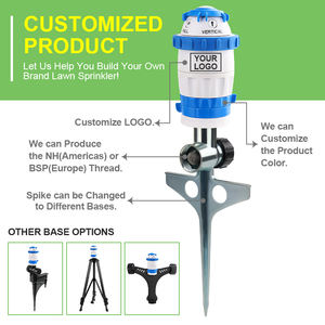 धूप ओएम समायोज्य 5-पैटर्न लॉन स्प्रिंकलर धातु स्पाइक 360 डिग्री घूर्णन उद्यान सिंचाई स्प्रिंकलर कस्टम लोगो - Product Image 2
