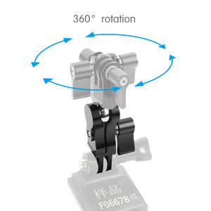 ขายึดกล้องแอคชั่นปรับได้ 360 องศา ทำจากอลูมิเนียมอัลลอย ถอดประกอบได้รวดเร็ว สำหรับ GoPro Insta360 ใช้กับหมวกกันน็อค - Product Image 2