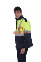 Approvisionnement d'usine EN20471 veste de travail haute visibilité imperméable respirant polyester vêtements de travail de sécurité antistatique caractéristique réfléchissante