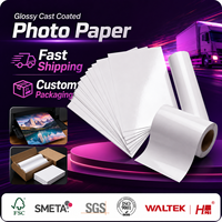 Papier photo jet d'encre couché brillant aux couleurs vives pour l'impression de photos A4, personnalisable, vente en gros, papier photo professionnel pour studio
