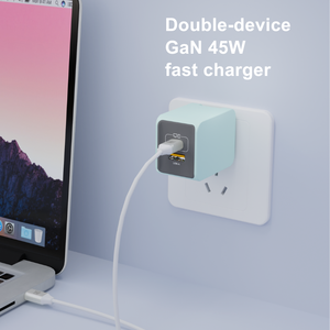 Chargeur rapide PD 45W, chargeur mobile, type-C USB-A, <span class=keywords><strong>adaptateur</strong></span> de chargeur de téléphone multifonction avec prises interchangeables US EU AU - Product Image 4