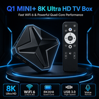 Nouvelle Box TV H313 Q1 MINI+ 2026 avec commande vocale intelligente, Android 14, 4K, RK3518 Quad Core, WiFi 6, BT5.4 pour OTT