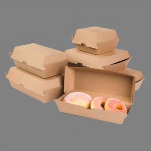 Caja de Papel Desechable para Hamburguesas de Grado Alimenticio, con Logotipo Personalizado, para Comida para Llevar, Caja para Hamburguesas y Pollo Frito - Product Image 2