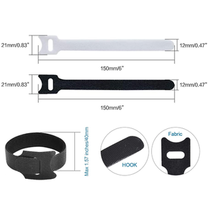Bridas de nailon con logotipo personalizado y cierre autoadhesivo de gancho y bucle - Product Image 2