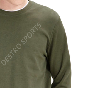 Jersey de cuello alto de manga larga transpirable 100% algodón sudadera para hombres otoño ecológico - Product Image 6