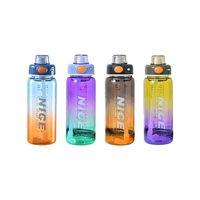 Gourde de sport personnalisable avec logo, 800 ml, en plastique PC, avec paille et bouchon, pour boisson directe