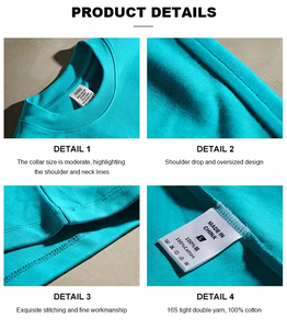 T-shirts personnalisés en coton 100% pour hommes, coupe oversize, impression numérique vierge multicolores, vente en gros OEM, pour le sport en plein air - Product Image 5