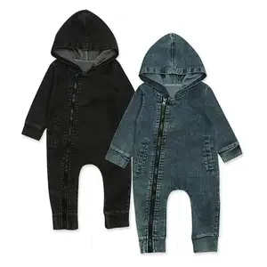 סתיו ברדס תינוק ילד בגדים כחול שחור Romper ינס יילוד בגדי סרבל למעלה Roupas אופנה תינוק סרבל תינוקות