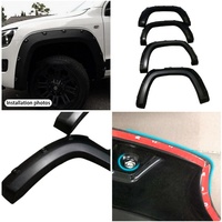 KQD Hot Selling Fancy Design Black ABS Plastic Fender Flares 3M Self Adhesive for CHR 2018-2019 Easy Installation 8-Piece Set
