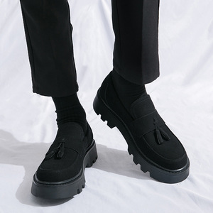 Fashion <strong>Mens</strong> <strong>Tassel</strong> <strong>Loafers</strong> Brown Faux <strong>Suede</strong> Slip on Platform Shoes Comfortable Thick Sole Casual Footwear - Product Image 4