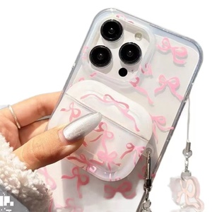 Bonita funda protectora de lazo rosa para Apple para <span class=keywords><strong>AirPods</strong></span> 4ª Generación Y Pro <span class=keywords><strong>2</strong></span>/3ª generación <span class=keywords><strong>Compatibilidad</strong></span> de material TPU - Product Image 5