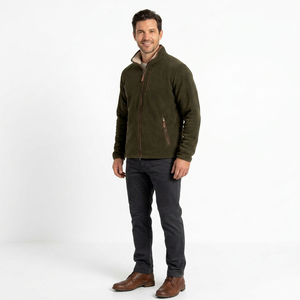 Veste polaire d'hiver personnalisée pour homme, fermeture éclair intégrale, col montant, chaude et douce, vêtements décontractés d'extérieur, fabricant - Product Image 1