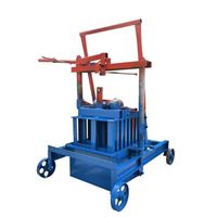 Petite machine mobile de fabrication de briques creuses en ciment sans cuisson, à double alimentation électrique et diesel