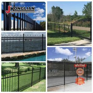 हेबेई अनुकूलित लोहे का स्टील फेंसइंग ब्लैक पैलिस्ड ट्यूबलर धातु स्टील बाड़ पैनल आउटडोर गार्डन इमारतों बाड़ - Product Image 2