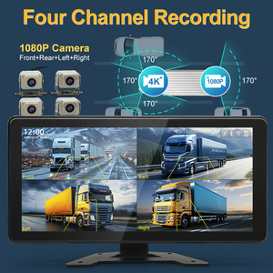 Monitor DVR con Pantalla Táctil STWEI de 10.36 Pulgadas con Carplay, <span class=keywords><strong>Android</strong></span> <span class=keywords><strong>Auto</strong></span>, Vista 360°, 4 Cámaras de Visión Trasera y Lateral 1080P, 4K HD para RV - Product Image 5