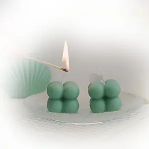 Wholesale Low MOQ and Price Soy Wax Scented Candle, small Bubble Candle for Home Decoration