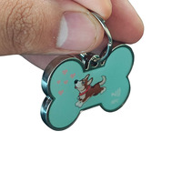 Étiquette d'identification de chien NFC personnalisée en métal QR Code étiquette de chien collier pour animaux de compagnie Badge d'identification