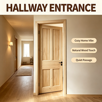 Bulk Supply Unfinished Solid Pine Interior Door Timber Slab Door for Residential Complex