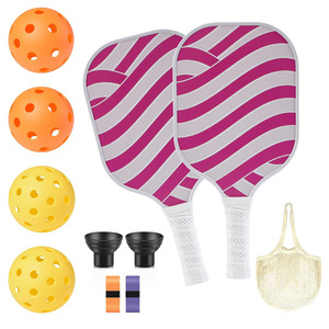 Pickleball Rackets Fiberglass Anti <b>Slip</b> Training Set With Bag And Balls For Outdoor Play - Product Image 3