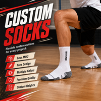 Chaussettes de sport les plus vendues, chaussettes de sport respirantes à séchage rapide, chaussettes de sport personnalisées unisexes, chaussettes de basket-ball en spandex/polyester/coton