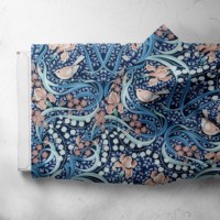 Tissu en popeline de coton imprimé floral, 100 % peigné, respirant, antistatique, léger, pour vêtements, literie, robes et chemises