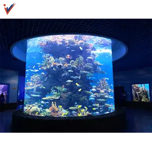 1m 2m 3m 4m 5m 6m Customized Size Lucite Big Aquariums, Fish Tank Acrylic%