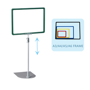Support de table moderne en acier écologique à double tube pour affiches, présentoir pour expositions et publicité, modèle Junyao - Product Image 4