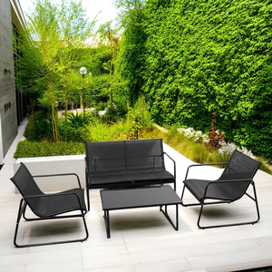 Juego de Muebles de Jardín Teslin <span class=keywords><strong>2x1</strong></span> de 4 Piezas, Muebles de Patio para Hotel, Jardín - Product Image 2