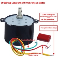 6W50KTYZ 220V AC matériel basse vitesse avant marche arrière aimant Permanent synchrone Micro moteur électrique pour plastique