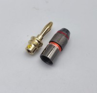 Connecteur Audio professionnel adaptateur à broches plaqué or pour instrument en cuivre sans oxygène câble de guitare prise de haut-parleur
