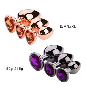 Kit de 3 Jouets Anaux de Luxe en Métal pour Adultes : Plugs Anaux en Forme de Cœur, Entraîneur Anal, Bijou Anal, Jouets Anaux S&M - Product Image 1