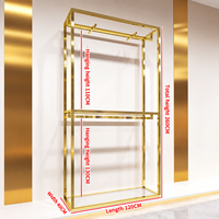 Système d'affichage de vêtements sur mesure en métal pour plafond, présentoir de boutique, équipement de présentation pour magasin de détail