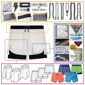 Shorts de course doublés 2-en-1 pour hommes, style camouflage, pour le sport et le fitness, tailles plus, 7 pouces et 4 pouces, pour femmes actives - Product Image 3