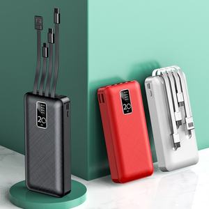 Nouvelle conception de chargeur mobile PowerBanks 20000mAh, charge rapide, câbles intégrés, Power Banks pour téléphones - Product Image 2