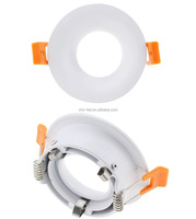 Plafonnier encastré rond, support d'ampoule GU10 MR16, cadre de surface bombé pour ampoule GU10 MR16 E27