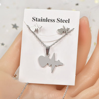 Mode étanche pendentif collier en acier inoxydable pour dame bijoux SHOP Wholesales N250503