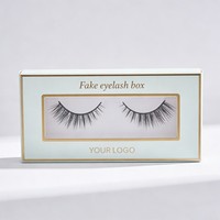 Boîte en papier pour cils en gros, boîte économique avec fenêtre pour cils, emballage cosmétique pour faux cils, logo personnalisé