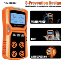 AIKESI Detektor Gas Portabel Empat-dalam-Satu Penganalisis Gas Darah Genggam Layar LCD OEM Dapat Disesuaikan Deteksi 16-18 Jam 3.7V