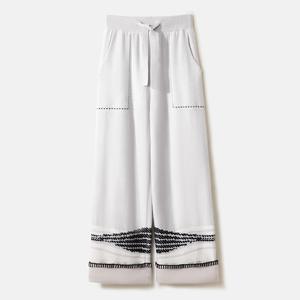 Li Shi <span class=keywords><strong>Bailan</strong></span>, Otoño/Invierno 2021, Nuevos Pantalones Largos de Punto Fino para Mujer, 100% Nailon, Casuales, con Estampado de Leopardo, de Pierna Ancha, con Cordón Ajustable - Product Image 6