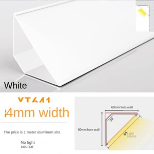 สำหรับห้องนั่งเล่นมุมด้านในมุมด้านบนโคมไฟล้างผนังเพดานแบบรางไฟ LED อะลูมิเนียมโปรไฟล์ - Product Image 2