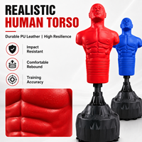 Mannequin de boxe autoportant en gros, sac de frappe en forme de corps humain pour entraînement MMA et kickboxing avec base stable