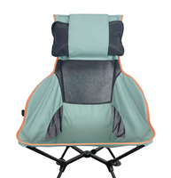 Chaise pliante à dossier haut, portable et empilable, pour l'extérieur