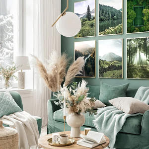 Nordique vert forêt rivière <span class=keywords><strong>paysage</strong></span> toile affiche Nature arbre montagne imprime peinture décorative photo salon mur Art - Product Image 3