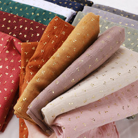 Nouveau hijab musulman pour femmes en viscose, en coton doux, avec des paillettes dorées brillantes, personnalisable en gros, de luxe