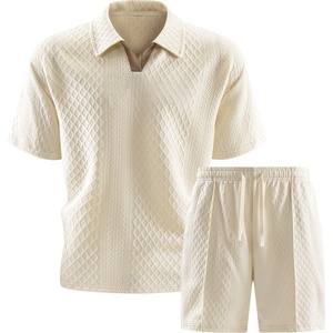 2026 Summer Cross-Border for 3D Rhinestone Eco-Friendly Fashion Set Men's Short-Sleeve <b>Polo</b> Collar Knitted Fabric T-Shirt New - Product Image 5
