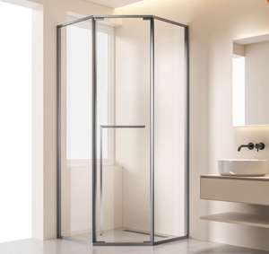 Porte de <span class=keywords><strong>douche</strong></span> en verre italien de luxe de haute qualité avec porte-serviettes Écran de baignoire pivotant rectangulaire populaire pour salle de bain - Product Image 5