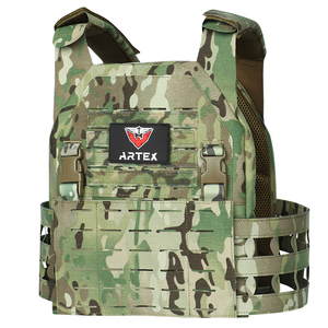 Gilet tactique ajustable porte-plaques en polyester 1000D MOLLE pour entraînement extérieur - Product Image 2