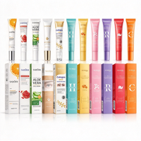 Crème pour les yeux à la vitamine C SADOER 20g, éclaircit la peau des yeux, améliore la teint terne, hydrate la zone sous les yeux